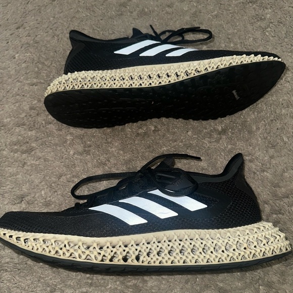 adidas Black and White Athletic Shoes main image 6